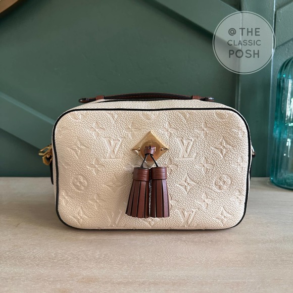 Louis Vuitton Handbags - EUC Louis Vuitton Saintonge Empreinte Creme 2 Tone Crossbody Bag Leather